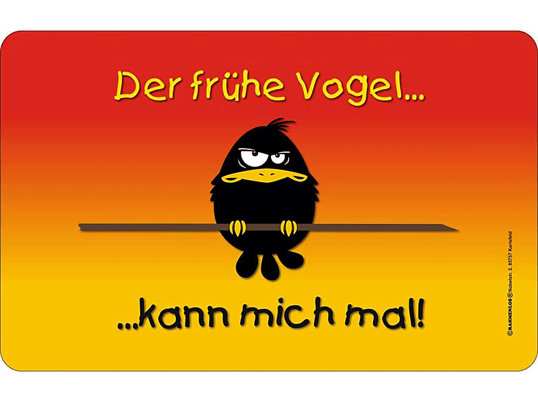 Der frühe Vogel - Brettchen Resopal