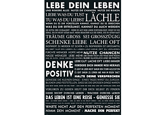 Motivational Lebe Dein Leben schwarz MediaMarkt