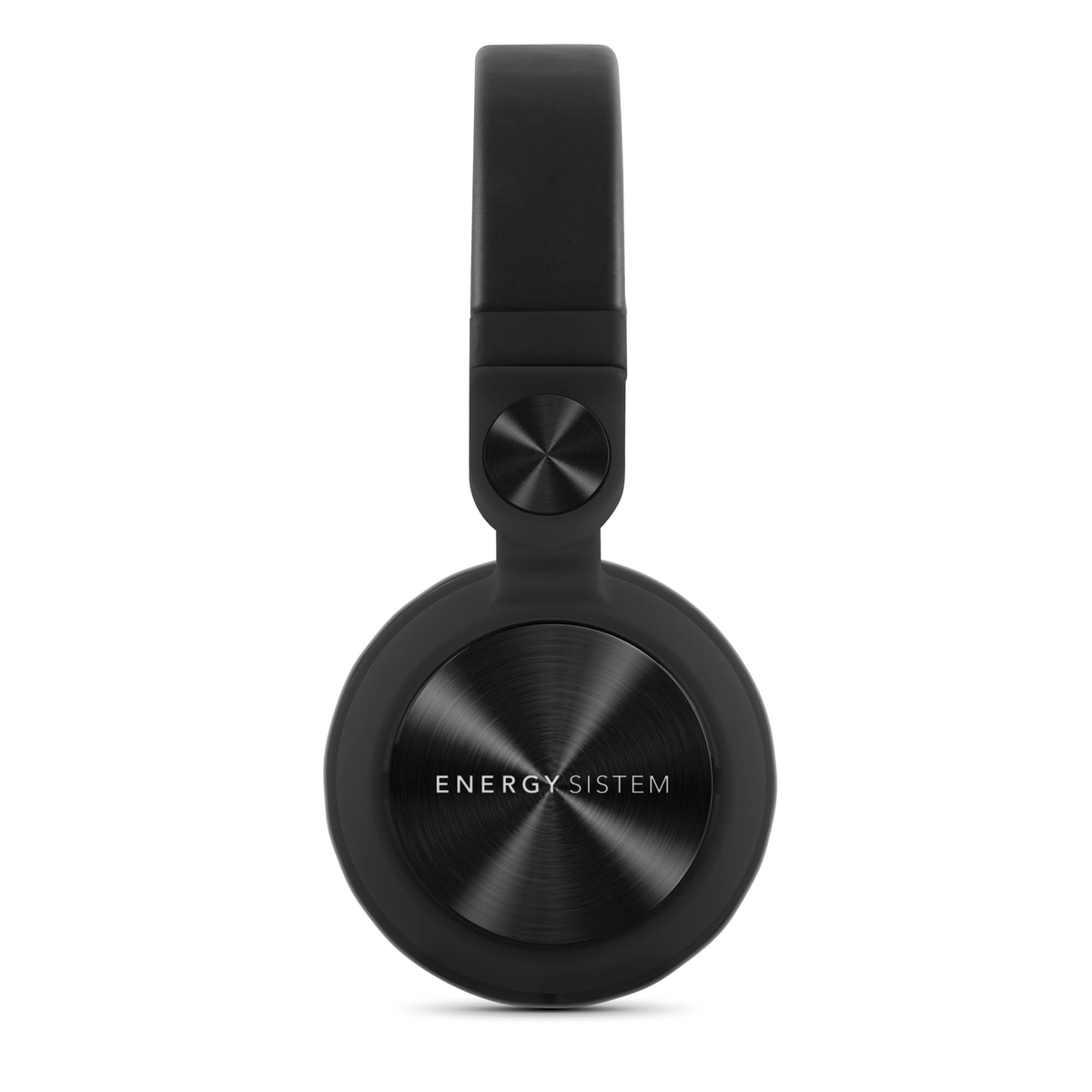 Czarne słuchawki z napisem "ENERGY SISTEM" na okrągłej słuchawce.