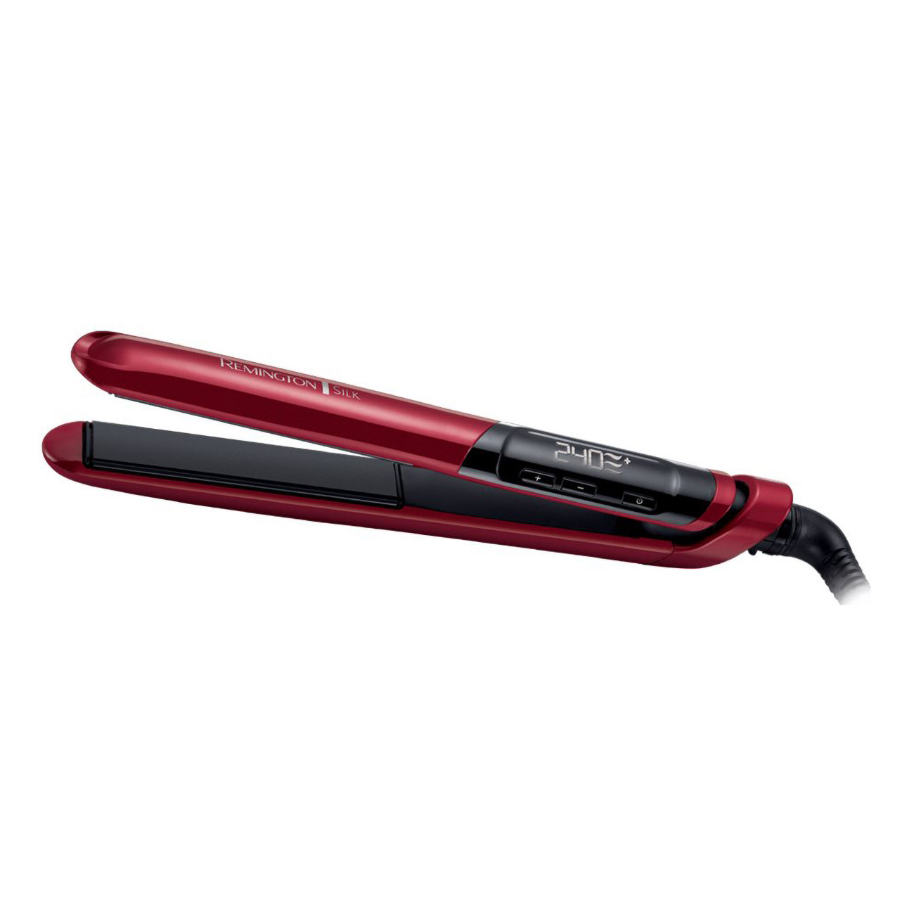 Plancha de pelo - Silk S9600 REMINGTON, Cerámica, 240 V, 230 °C, Rojo