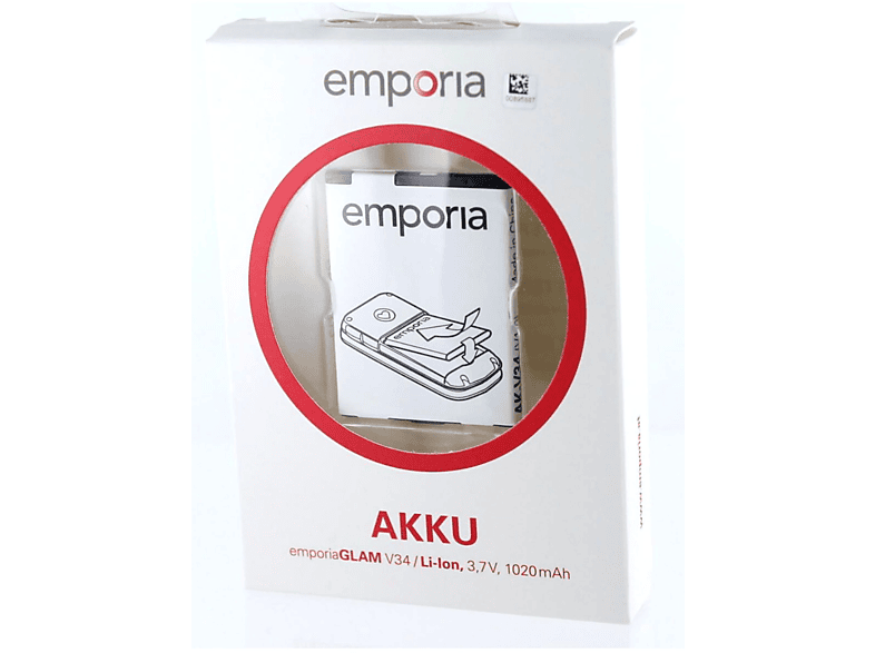 EMPORIA Original Akku für Emporia AK-V66 mAh 3.7 Volt, Li-Ion Handy-/Smartphoneakku, 1020 Li-Ion