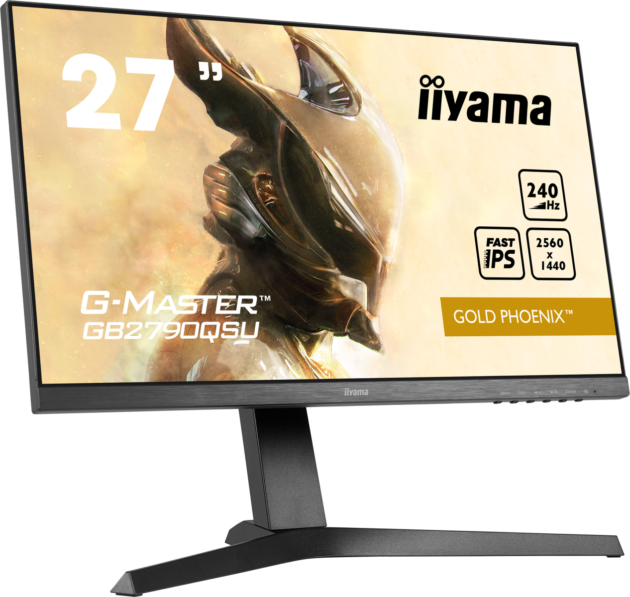 Iiyama Gmaster Gb2790qsub1 gold phoenix 27 led ips wqhd 240hz freesync premium pantalla para pc 686 monitor gaming 1 ms displayporthdmiusbusb 3.0 negro de pulgadas 2560 1440 1h1dp