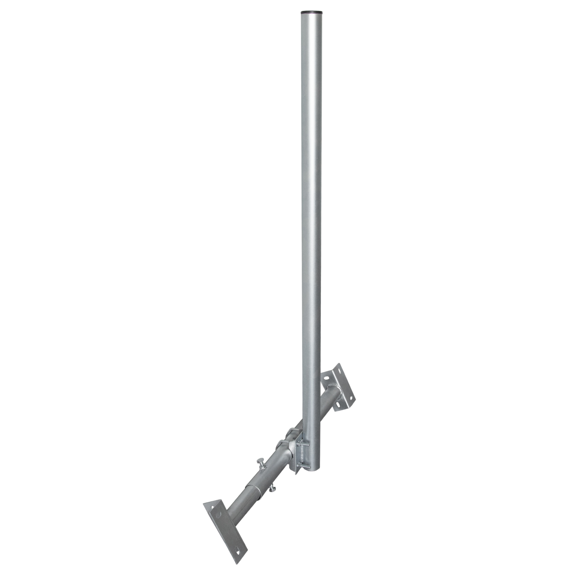 120cm Mast X120-48 SAT Blei-Ziegel PREMIUMX Dachsparrenhalter Silber schwarz Tülle Kappe Dachsparrenhalterung, BASIC