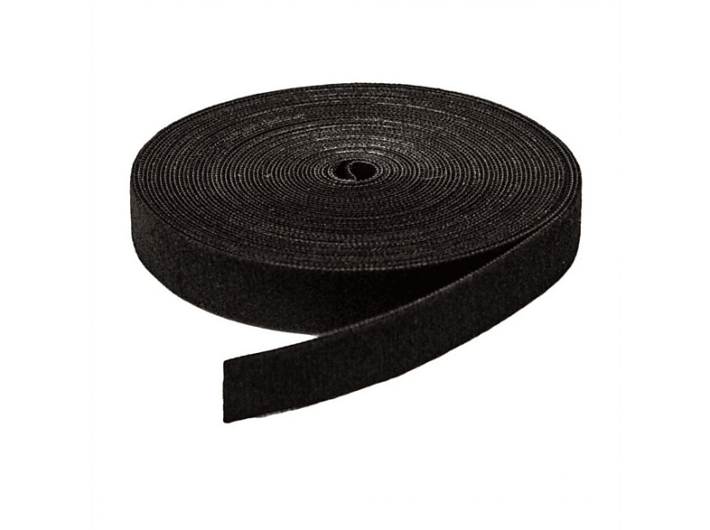 INF Doppelseitiges Klettband / Kabelband 10 m/2 cm Schwarz Klett