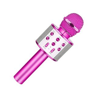 Karaoke Micrófono Inalambrico  - KSING KLACK, Juguete Altavoz Bluetooth Rosa