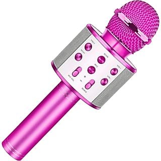 Karaoke Micrófono Inalambrico  - KSING KLACK, Juguete Altavoz Bluetooth Rosa
