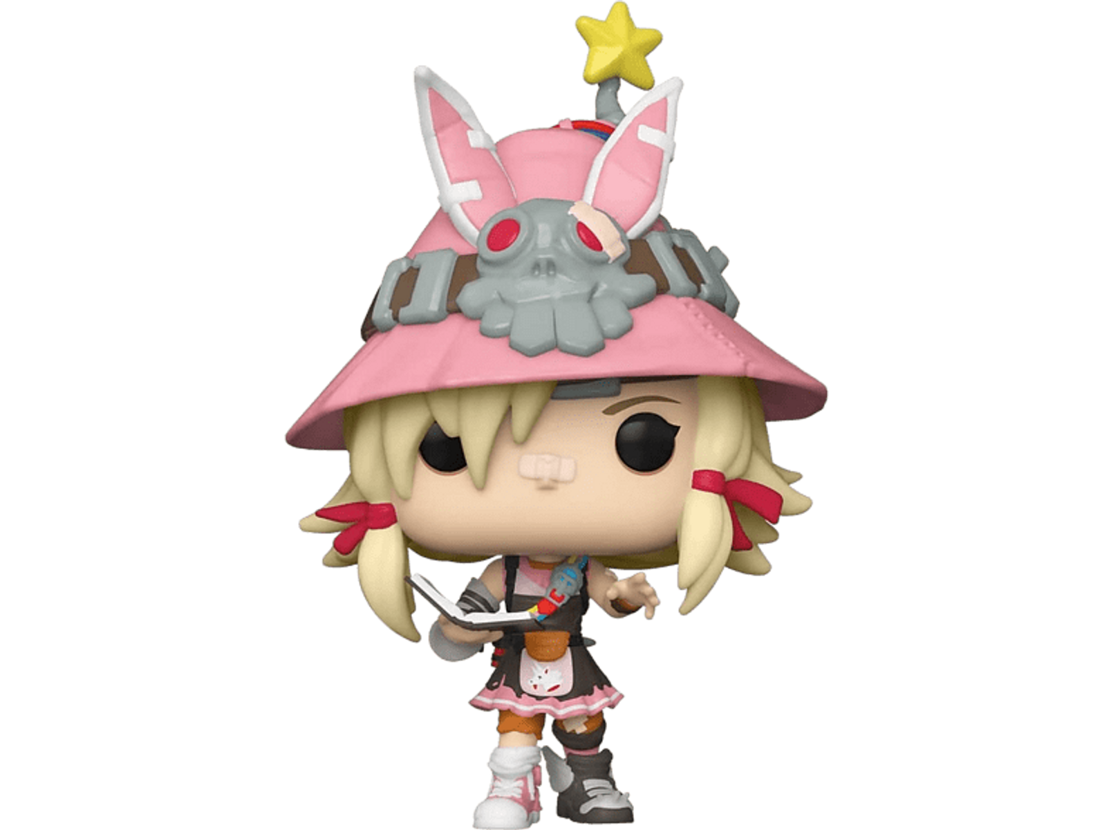Figura Funko Pop di Tiny Tina da Borderlands. Sfondo nero.
