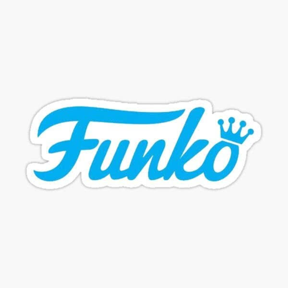 The word Funko in a blue, stylized font with a crown above the 'o' on a white background.