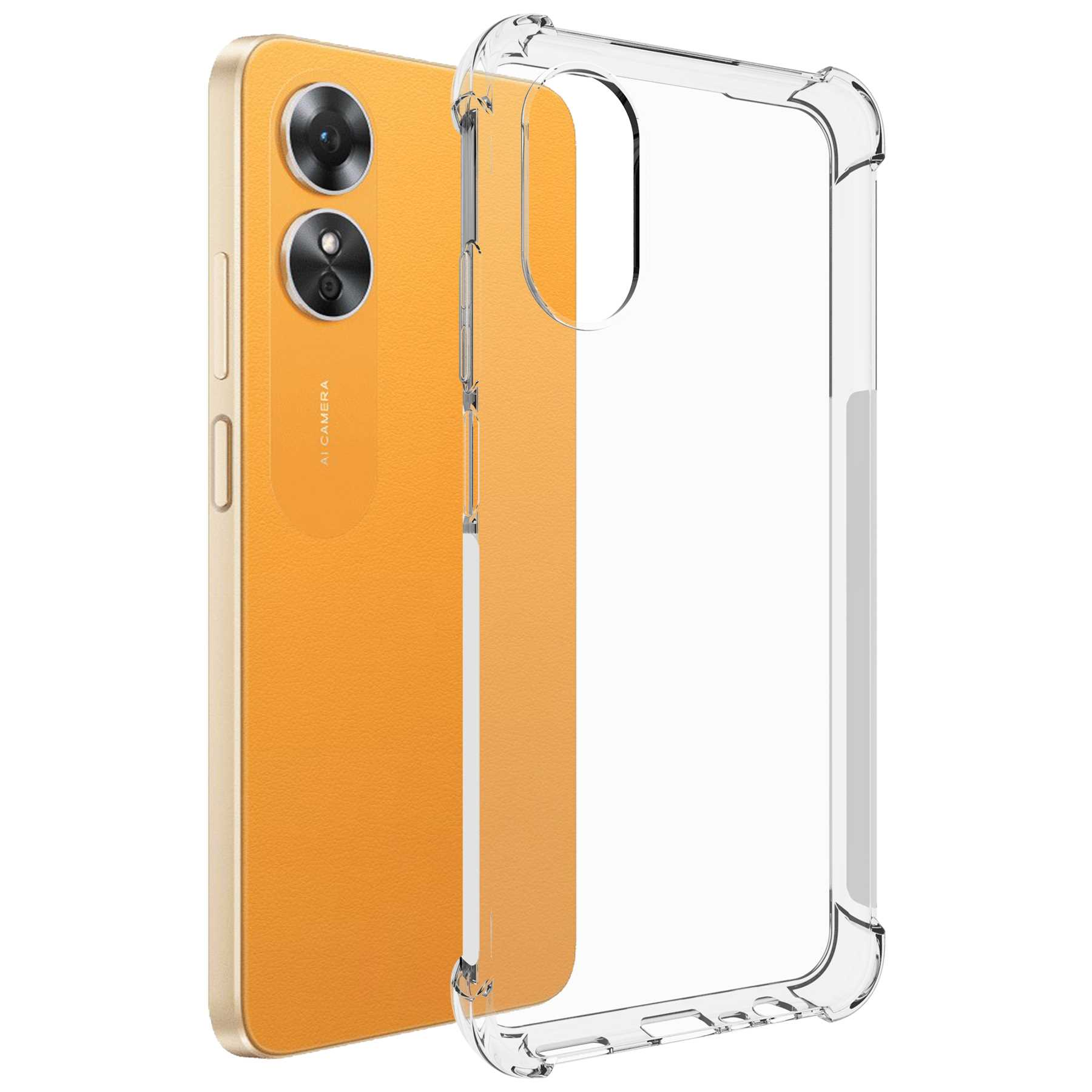 A17, Clear ENERGY Backcover, MTB MORE Oppo, Transparent Armor Case,