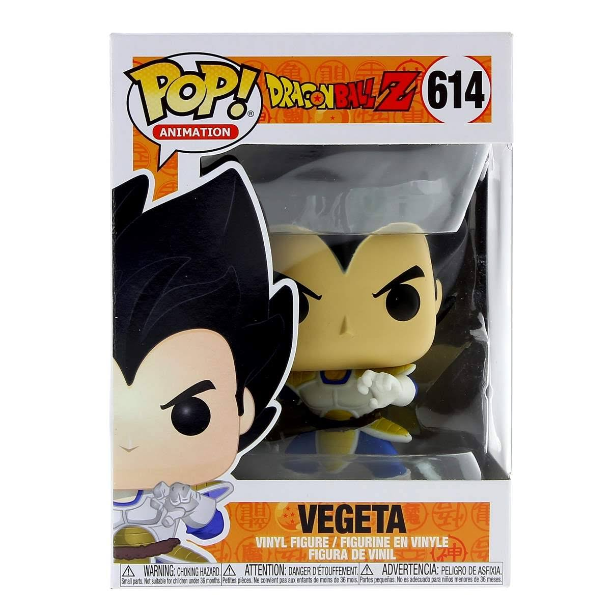 Vegeta Funko Pop Figur in einer Box mit Dragon Ball Z-Branding.