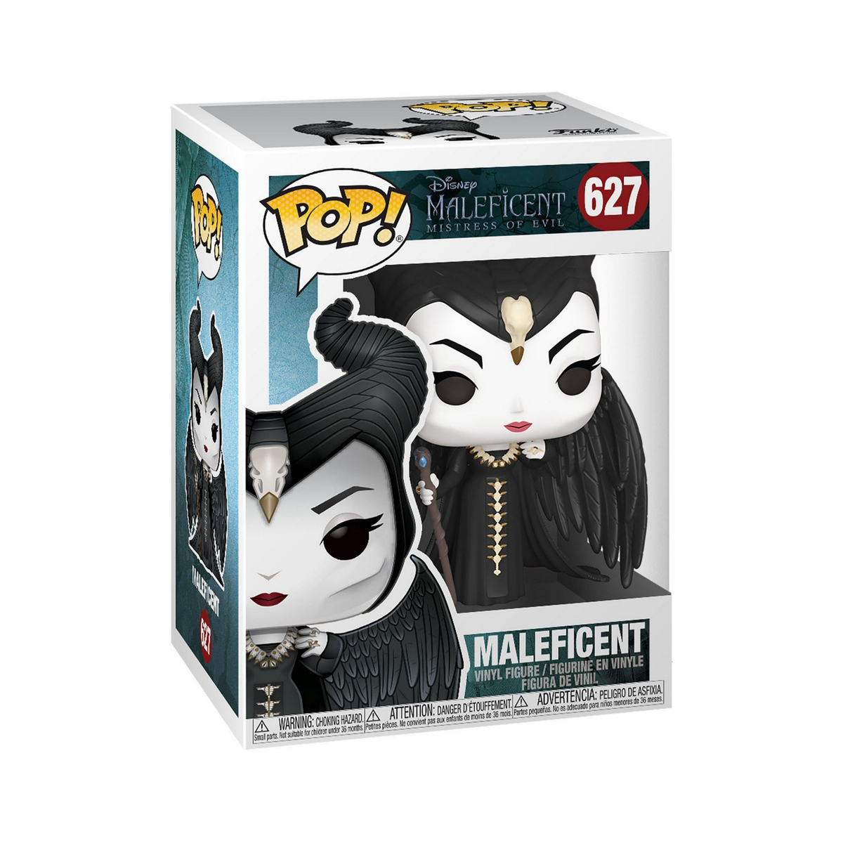Funko Pop! Vinyl Figur von Maleficent aus Disney's "Mistress of Evil" mit schwarzen Flügeln.
