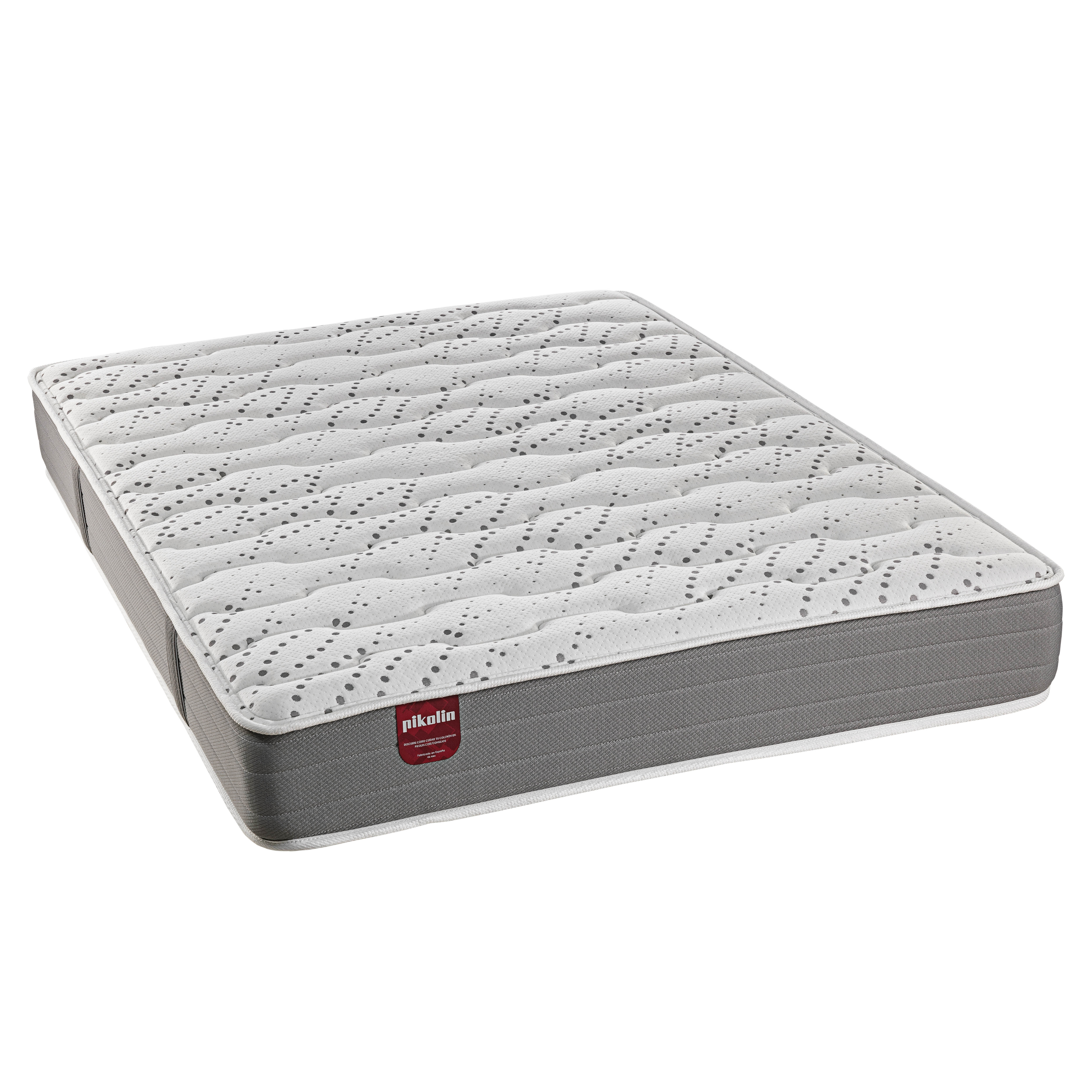 Colchón - Iliria 25 cm 80x182 PIKOLIN, Viscoelástico HR, firmeza alta, reversible, máxima calidad, 3 años garantía, Blanco