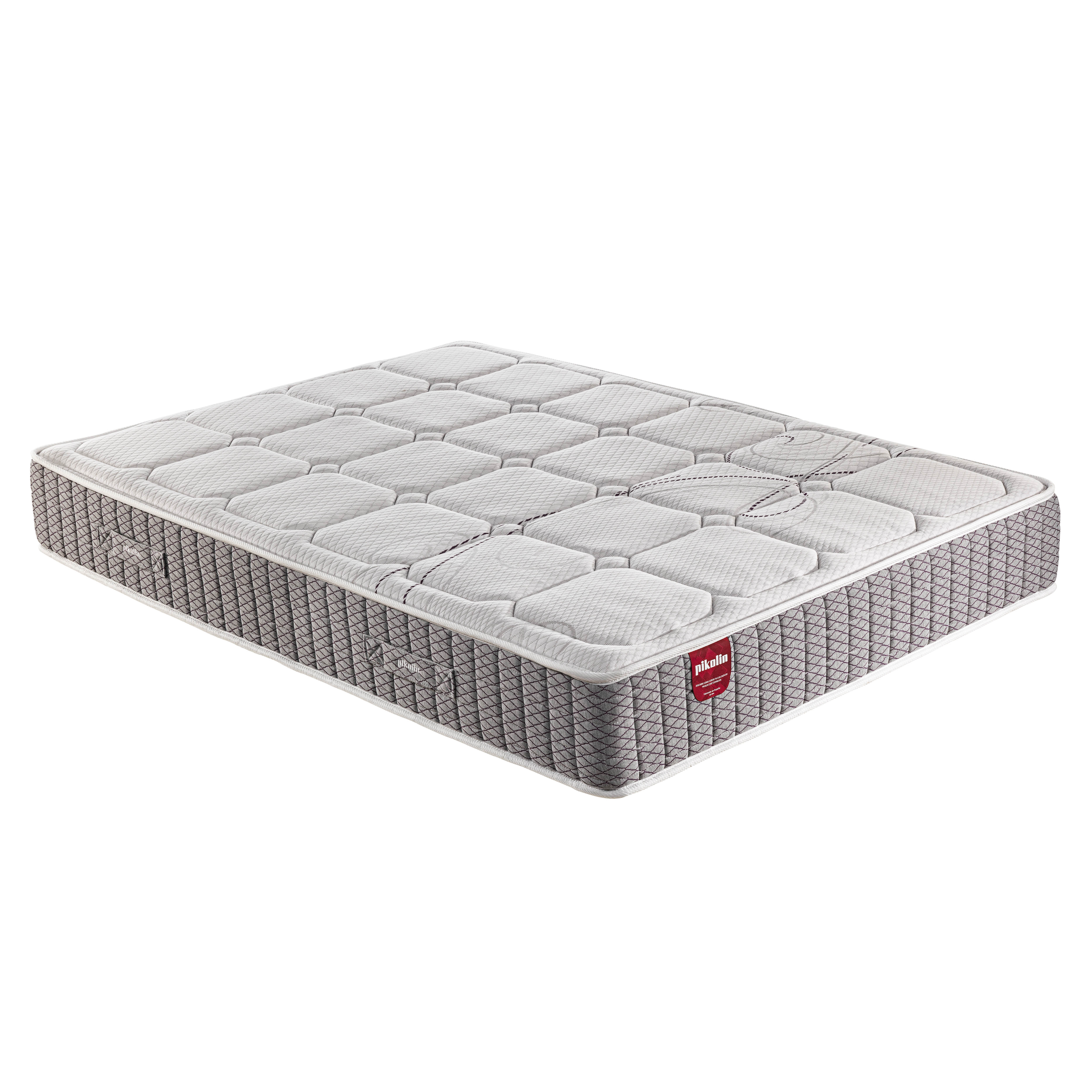 Colchón - Troas 27 cm 150x200 PIKOLIN, Muelles ensacados visco, firmeza alta, reversible, máxima calidad, 3 años garantía, Blanco
