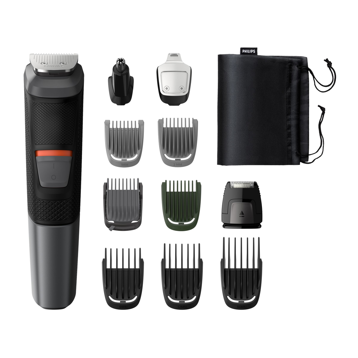 Pequeño Electrodomestico <gt/> Cuidado personal <gt/> Afeitadoras Corporales - MULTIGROOM PHILIPS MG5730/15 11 ACCES PHILIPS, Cepillo de limpieza y funda de viaje accesorios, 80 min horas, Negro