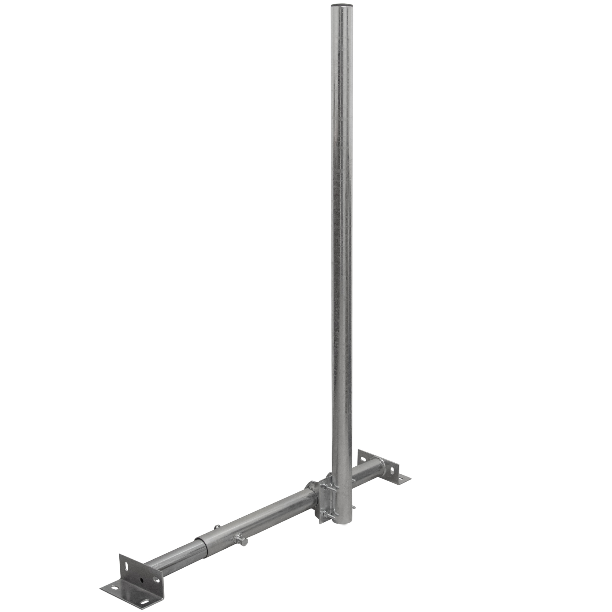 PREMIUMX BASIC X120-48F SAT Teleskop-Dachsparrenhalter 120cm 48mm Dachsparrenhalterung, Montage-Set Silber rot Mast