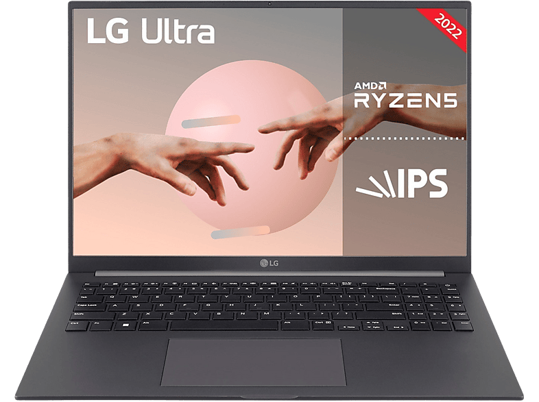 LG 16U70Q-G.AR56B, Notebook mit 16 Zoll Display, AMD Ryzen™ 5 Prozessor, 8 GB RAM, 512 GB SSD, Mehrfarbig