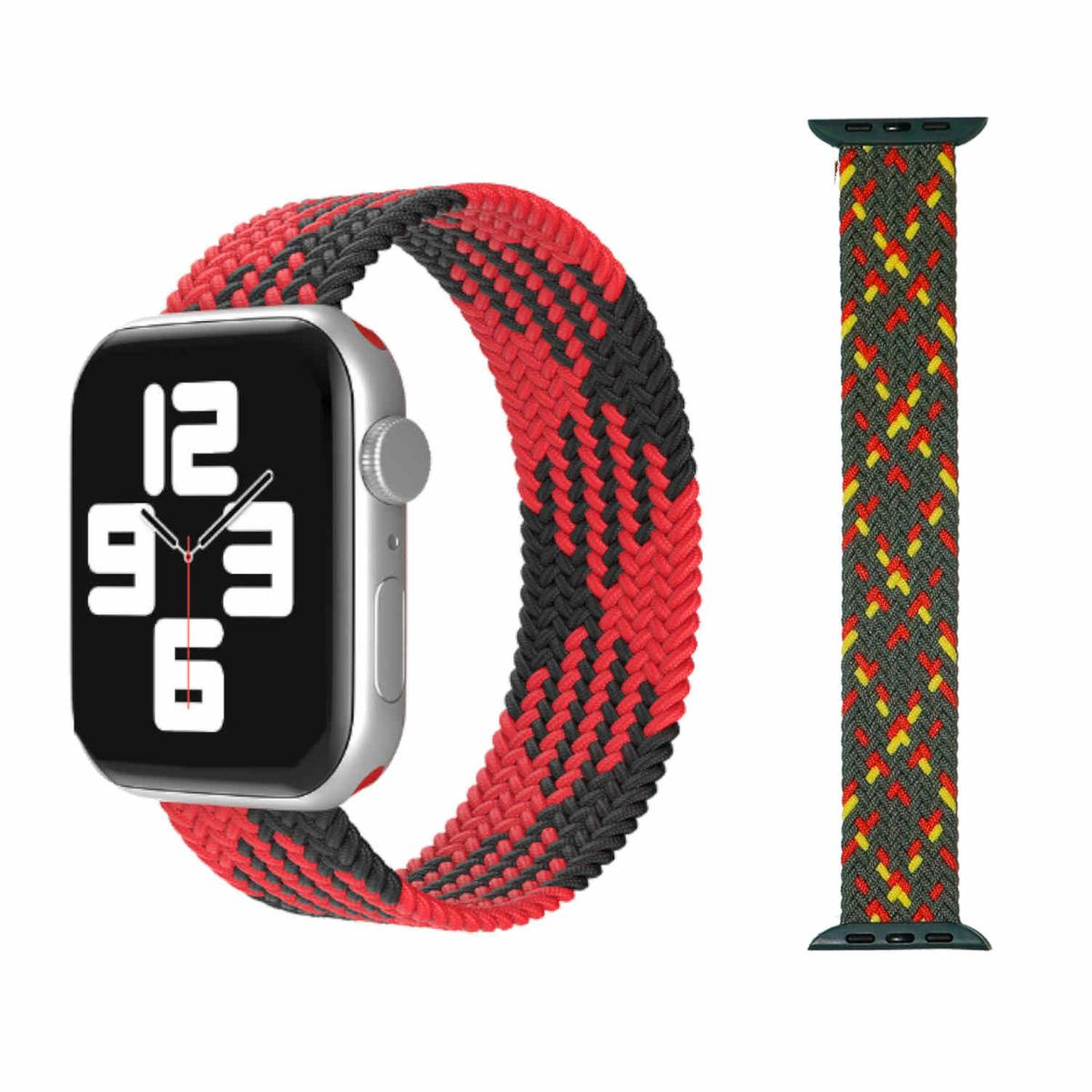 WIGENTO Nylon Design Band Watch Apple, 9 7 40 8 4 41 6 3 8 Muster 5 Series / L, Ersatzarmband, / 2 38mm, SE Größe 1