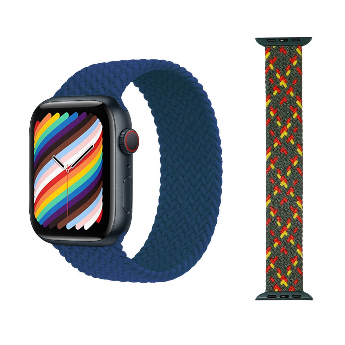 + WIGENTO 6 44 1 5 Nylon / / Silikon Größe 4 / Design 45 42mm, 2 7 49mm Series 1 Band Blau M, / Ultra 2 8 SE 9 Ersatzarmband, 3 / Apple, Watch