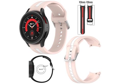 WIGENTO Gewebtes Nylon Armband Sport Band, Ersatzarmband, Samsung, Galaxy  Watch 6 / 5 / 4 40 44 mm / Watch 5 Pro 45mm / Watch 6 / 4 Classic 43 47 mm  / 42 46 mm, Gelb