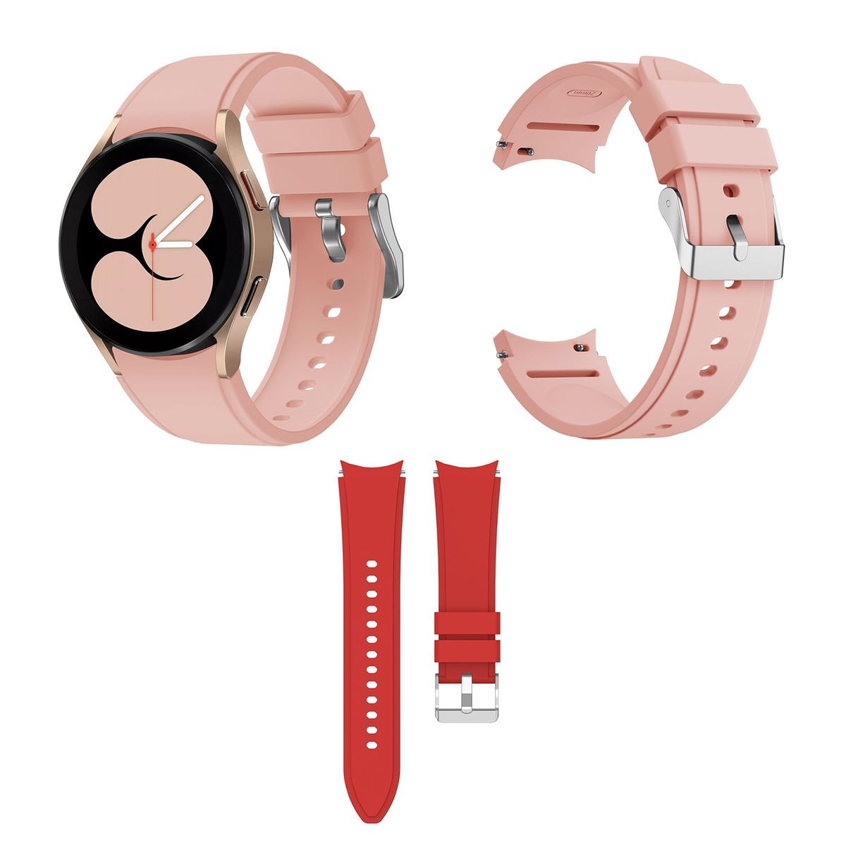 / Rosa / 42,46 Ersatzarmband, Pro Band, 6 Silikon Kunststoff Galaxy 5 mm, 6 / mm 40,44 Watch Classic 4 / / Sport WIGENTO Samsung, mm 43,47 5 Design / 45mm / Watch 4 Watch