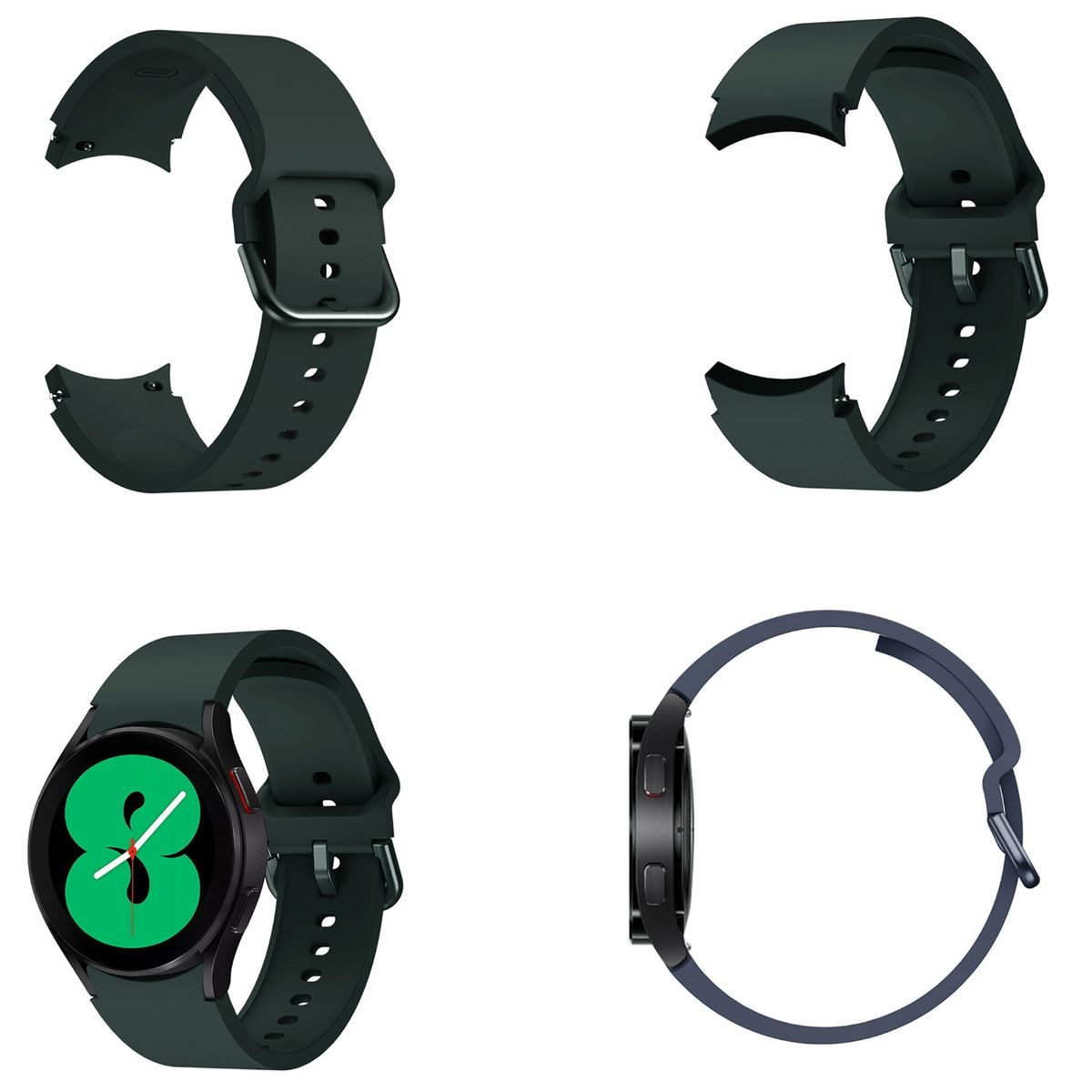mm Classic Pro Watch / Ersatzarmband, 5 40 / 4 46 5 44 6 Grün WIGENTO / 42 / 43 45mm / Watch Samsung, / Dunkel 4 Armband, 6 Watch Galaxy 47 mm, Silikon / mm Kunststoff
