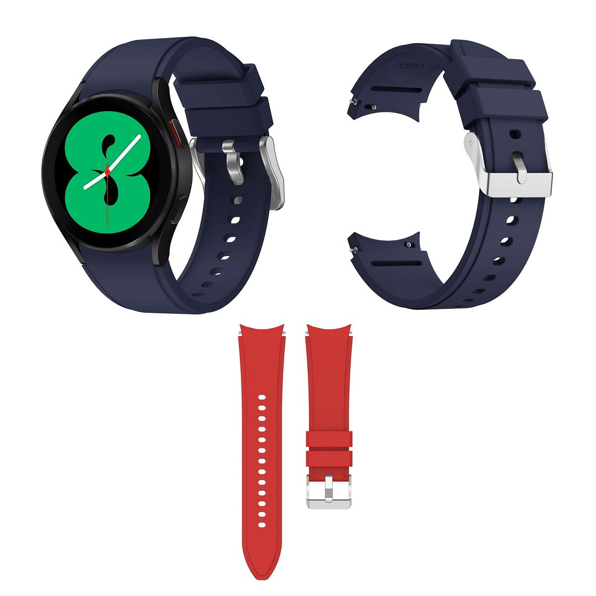 WIGENTO Kunststoff / Silikon Armband, Navy-Blau Watch / Samsung, Galaxy 6 Watch 47 Ersatzarmband, 5 / Classic 4 40 mm Pro mm, / 6 4 / 42 43 5 mm 46 44 / 45mm / Watch