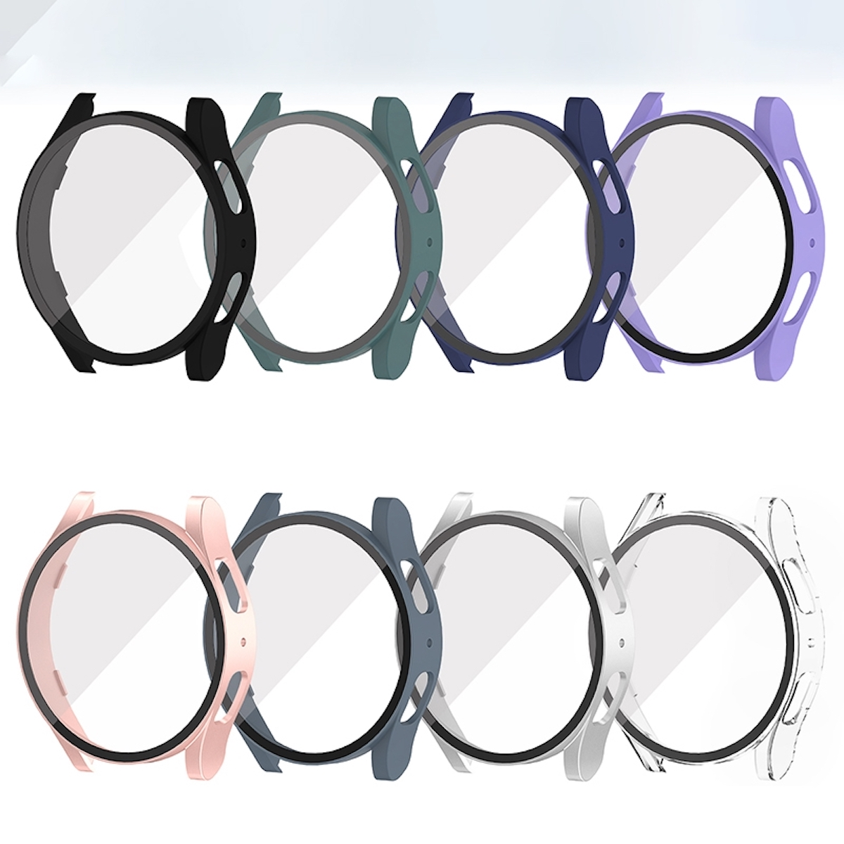 Full Kunststoff Folie, Samsung, Hülle + Hart Watch mm, 44 Schock 5 Galaxy Cover, WIGENTO H9 Glas Transparent