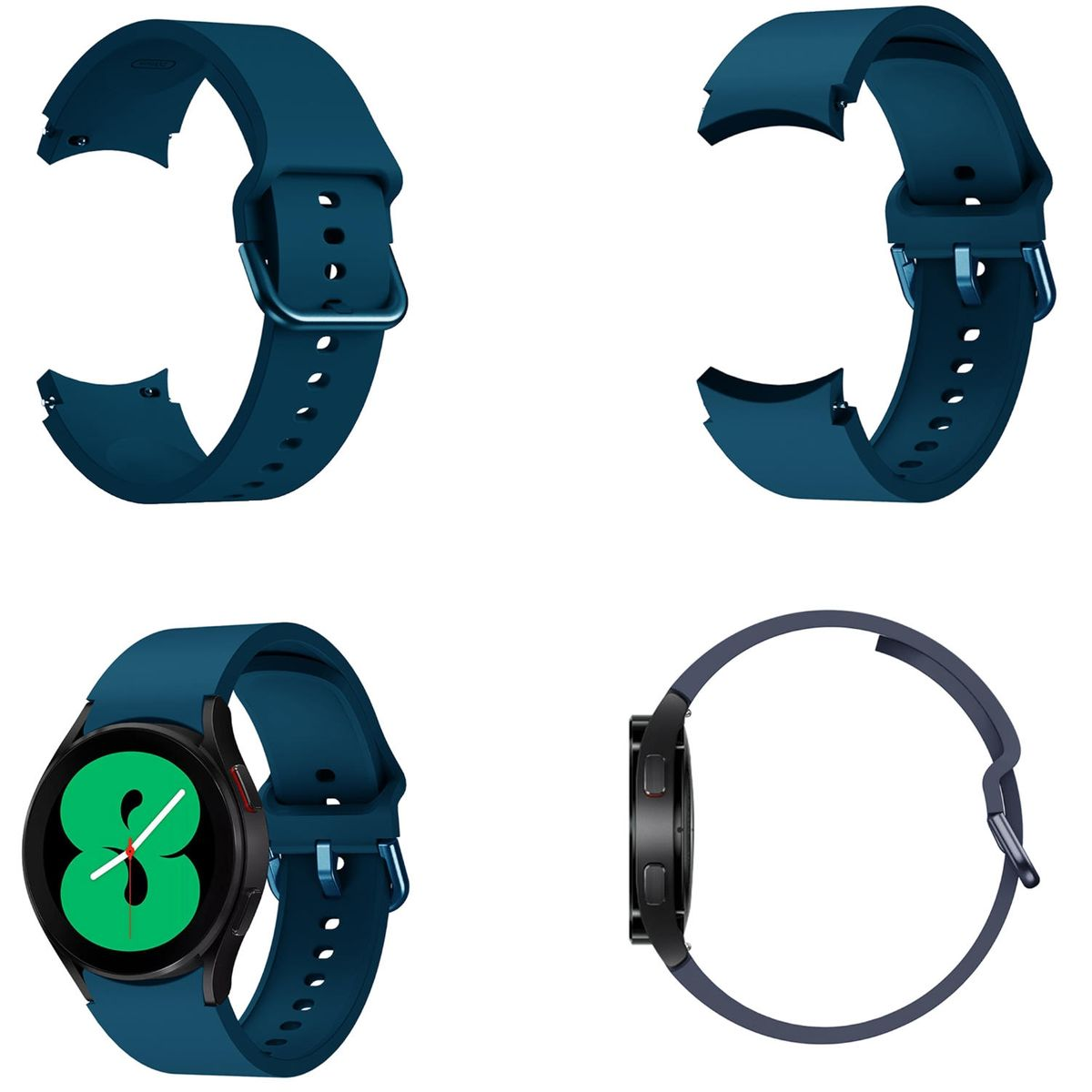 WIGENTO Kunststoff / Silikon Armband, 47 44 5 6 mm Pro Classic / 6 Watch 43 4 / Samsung, Galaxy Watch 4 mm, 46 / / Ersatzarmband, 45mm mm Dunkelblau / / Watch 5 40 42