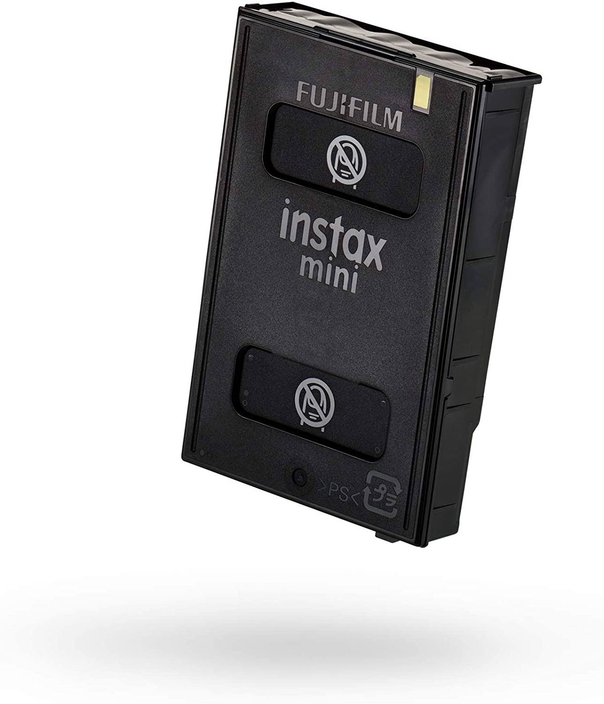 Schwarzes Fujifilm Instax Mini Filmpack mit Marken- und Produktnamen.
