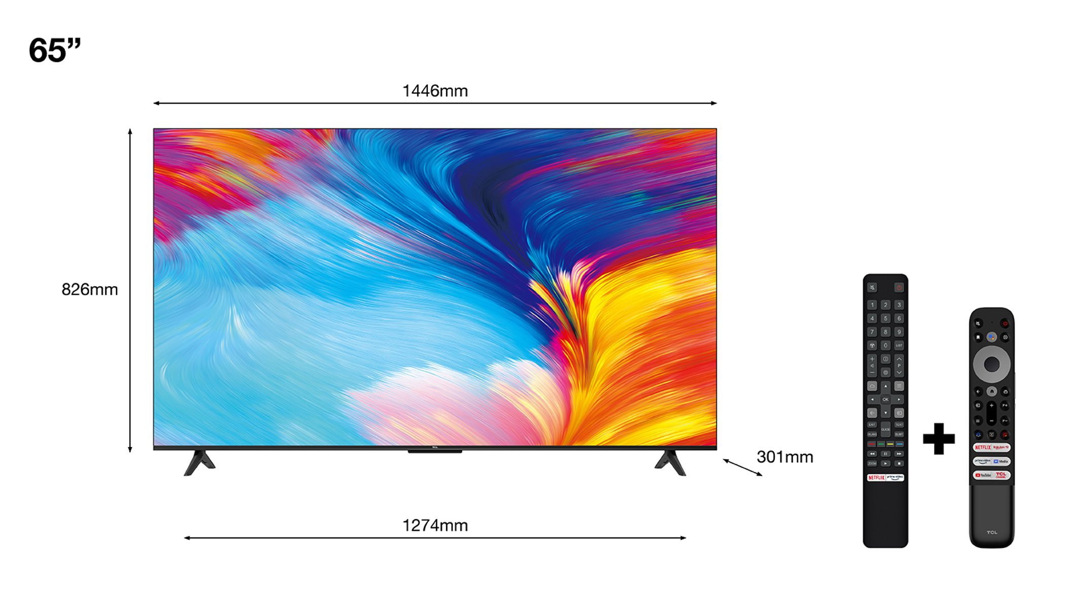 TV / LED P 65 Zoll 4K, (Flat, 65 TCL Google UHD TV) cm, 165 635