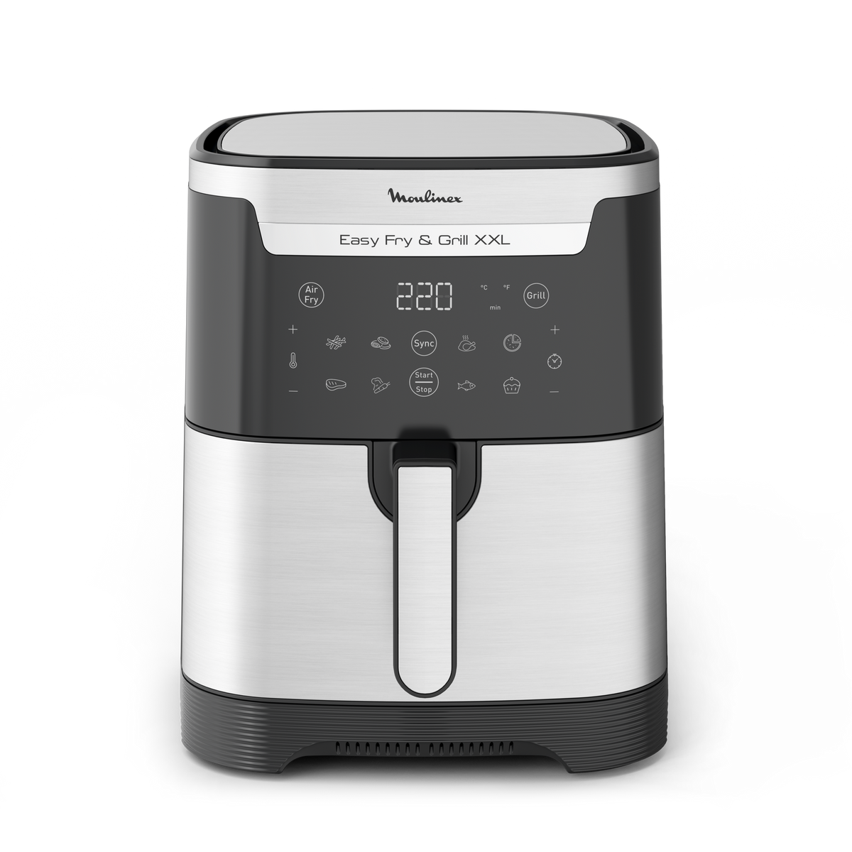 Frytkownica beztłuszczowa MOULINEX Easy Fry & Grill XXL Czarny, Stal nierdzewna