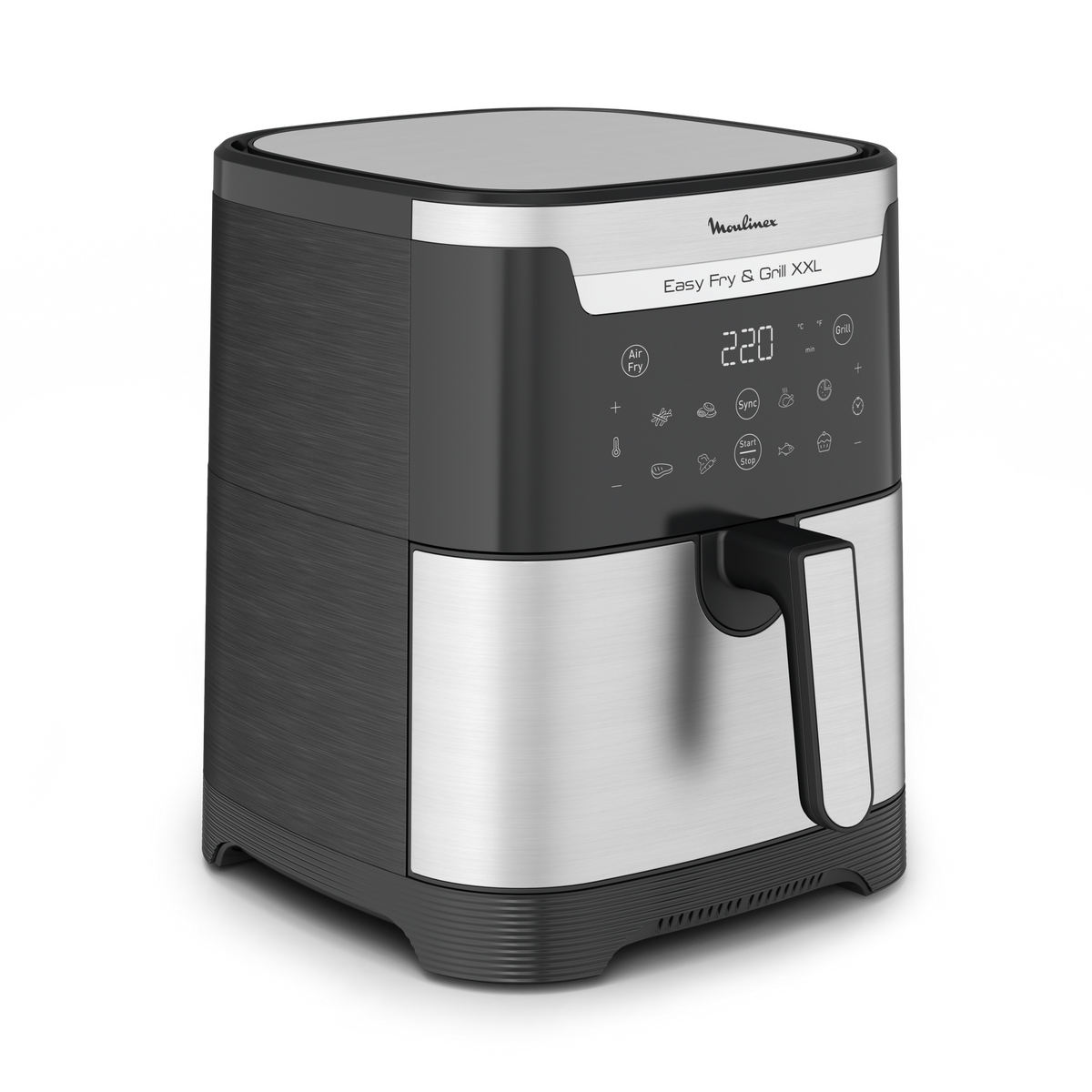 Frytkownica beztłuszczowa MOULINEX Easy Fry & Grill XXL Czarny, Stal nierdzewna