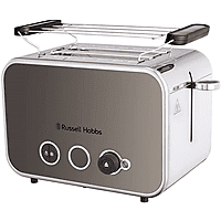 RUSSELL HOBBS Distinctions 26432-56 Edelstahl Titanium Toaster Titanium (1600 Watt, Schlitze: 2)