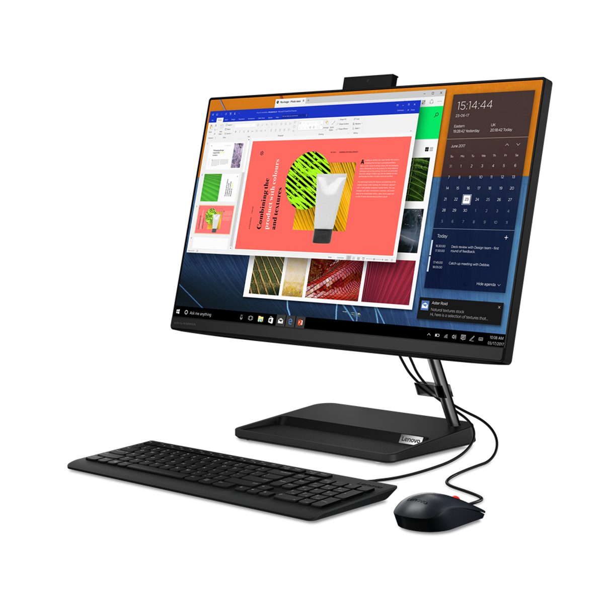 All in one - F0G100JMSP LENOVO, 23,8 ", Full-HD, AMD Ryzen, 16 GB, 512 GB, Radeon™ Graphics, FreeDOS|Windows 11 Home, Blanco