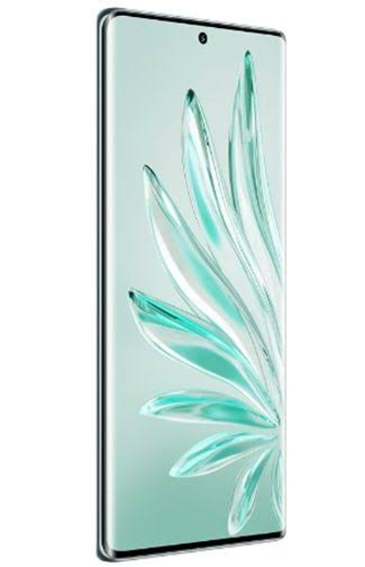 Un smartphone con una pantalla grande. La pantalla muestra un gráfico estilizado.