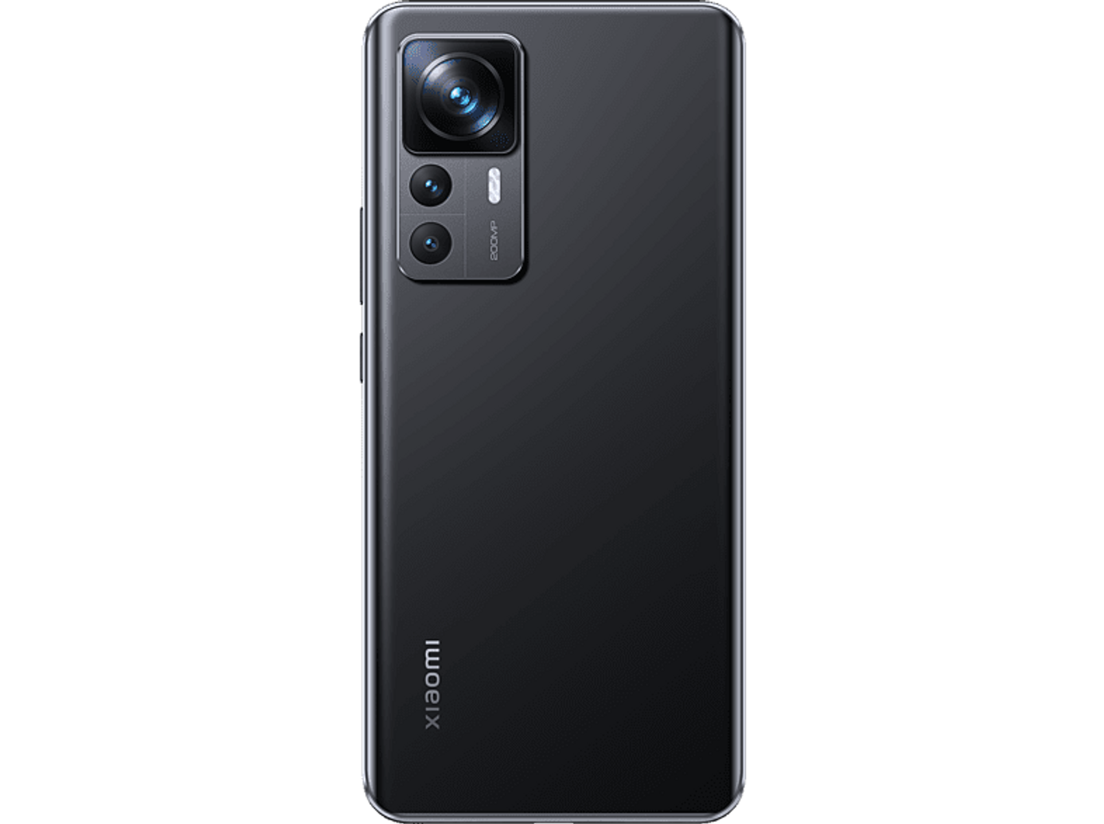 Czarny smartfon, widok z tyłu. Widoczny zestaw kamer z trzema obiektywami i logo Xiaomi na dole.