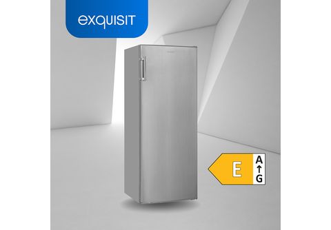 EXQUISIT KS320-V-H-040E inoxlook Kühlschrank (104,00 kWh, E, 1426 mm hoch,  Edelstahloptik) | MediaMarkt | Kühlschränke