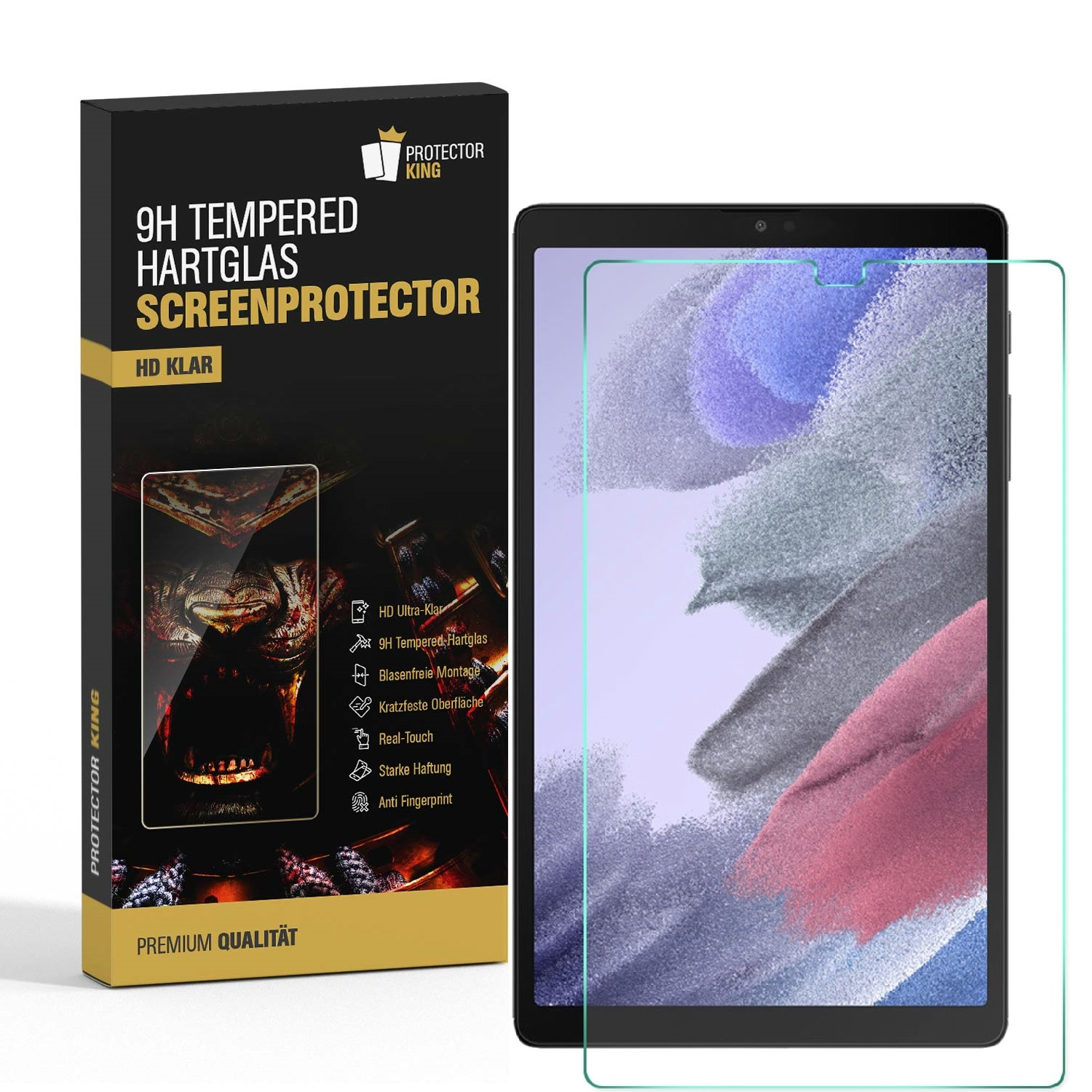 A7 Tempered 3x KLAR Lite Schutzglas PROTECTORKING Galaxy Displayschutzfolie(für HD Samsung 9H Tab Hartglas Echtes 8.7)