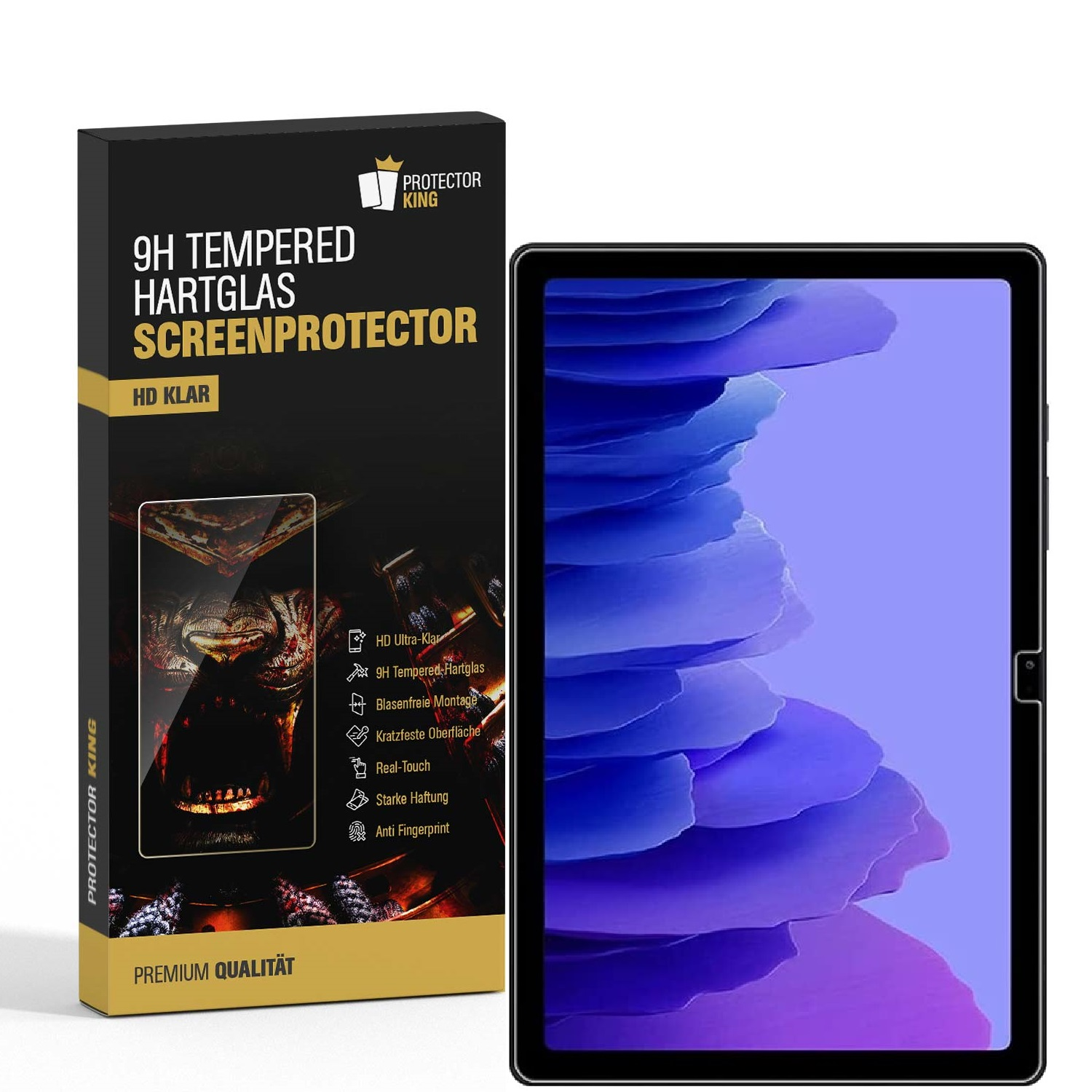 PROTECTORKING 6x Echtes Tempered KLAR A7 Schutzglas Displayschutzfolie(für HD 9H Galaxy Samsung Hartglas 10.4) Tab