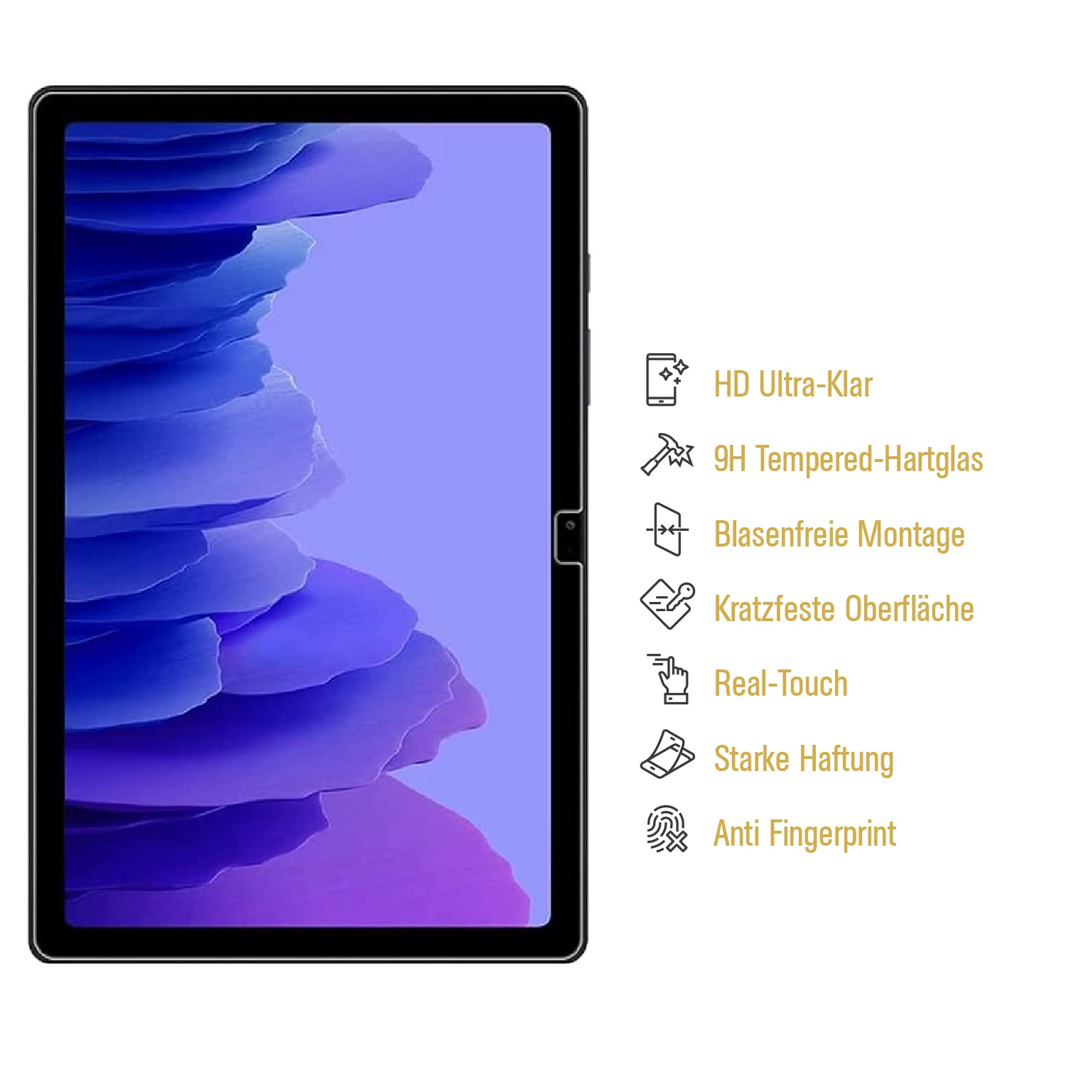 KLAR A7 Schutzglas HD Tempered Galaxy Samsung Tab Displayschutzfolie(für PROTECTORKING Echtes Hartglas 9H 10.4) 6x