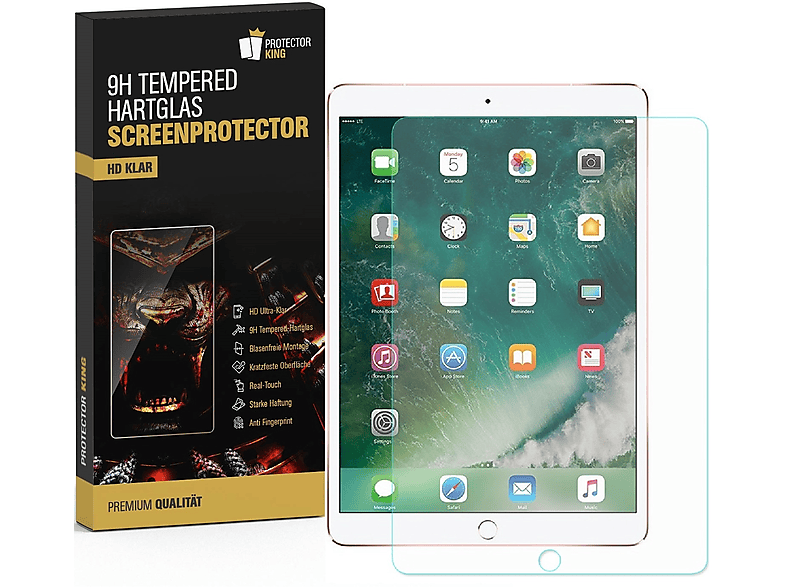 PROTECTORKING 4x 9H Hartglas Schutzglas HD KLAR Displayschutzfolie(für Apple iPad Pro 10.5)