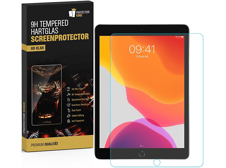 PROTECTORKING 3x 9H Hartglas Schutzglas HD KLAR Displayschutzfolie(für Apple iPad 10.2(7. Generation 2019/ 8. Generation 2020/ 9. Generation 2021))