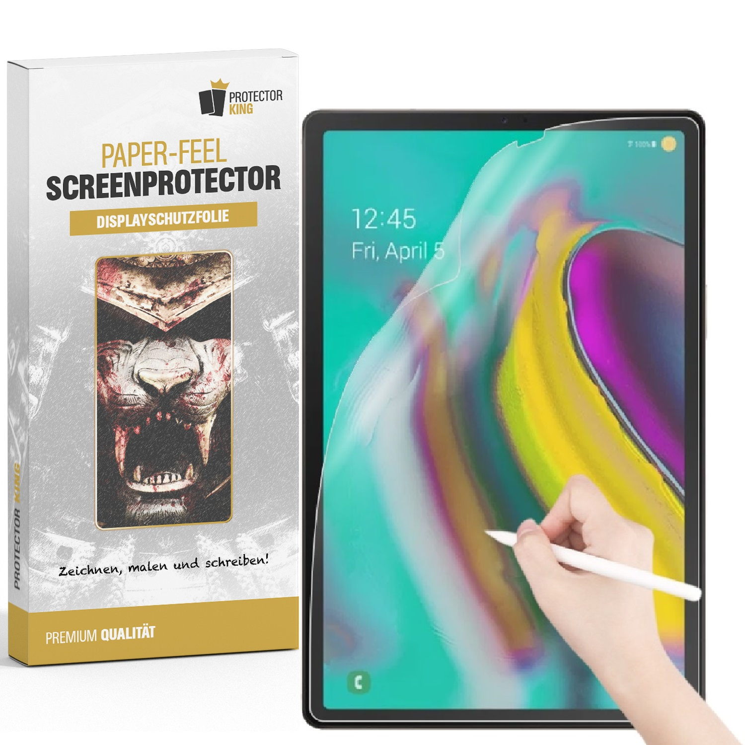 PROTECTORKING 2x Paperfeel Schreiben malen Galaxy Tab S5e) Samsung oder skizzieren Displayschutzfolie(für