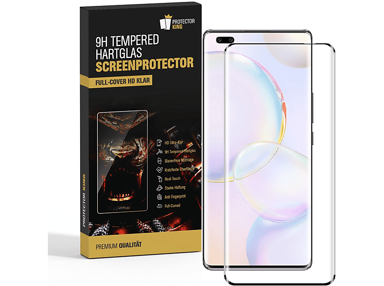 PROTECTORKING 6x FULL CURVED 9H Hartglas Schutzglas HD KLAR Displayschutzfolie(für Honor 50 Pro)