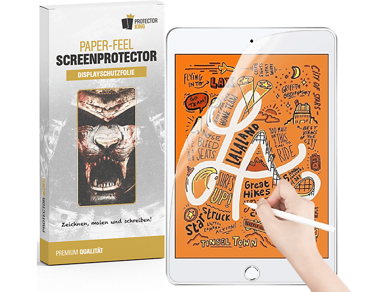 PROTECTORKING 6x Paperfeel Schutzfolie Schreiben Malen Displayschutzfolie(für Apple iPad Mini 5 (2019))