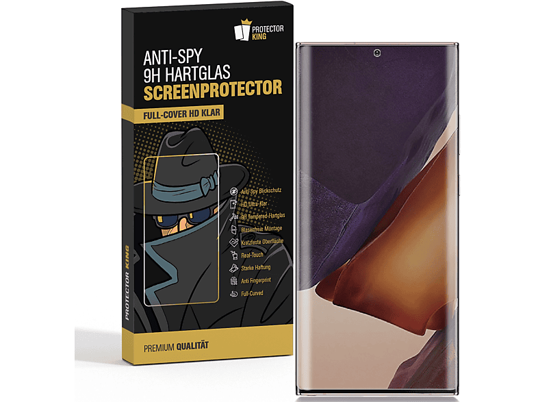 Ultra) FULL Hartglas CURVED Schutzglas ANTI-SPY Displayschutzfolie(für PROTECTORKING 2x 9H Note 20 Galaxy Samsung