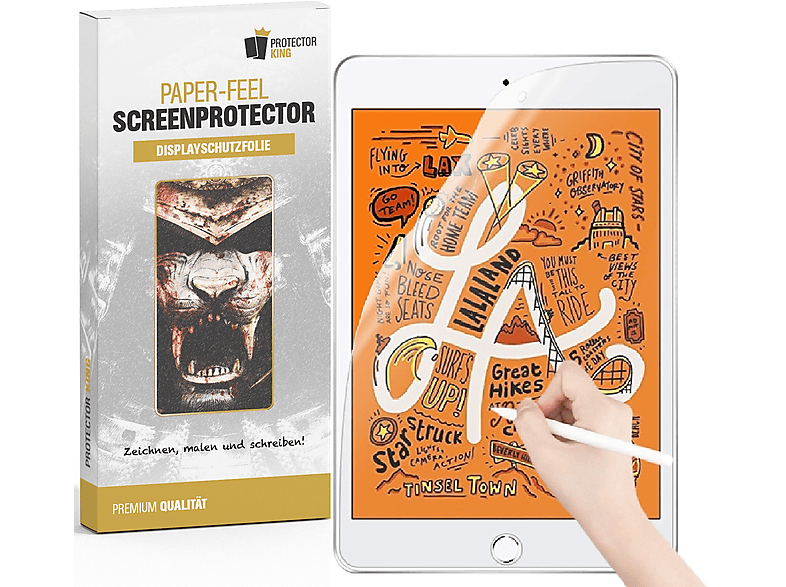 PROTECTORKING 2x Paperfeel Schreiben malen oder skizzieren Displayschutzfolie(für Apple iPad Mini 1/ 2/ 3)