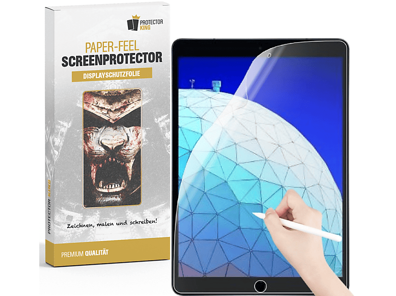 PROTECTORKING 2x Paperfeel Schreiben malen oder skizzieren Apple Displayschutzfolie(für iPad Air 2)