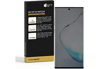 PROTECTORKING 1x FULL CURVED 9H Hartglas Schutzglas ANTI-SPY Displayschutzfolie(für Samsung Galaxy Note 10)