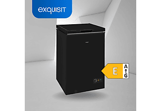 Exquisit Gt100 330e Schwarz Gefriertruhe E 168 24 Kwh Jahr 96 Liter 5 Mm Hoch Mediamarkt